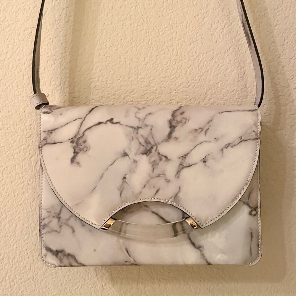 EUC Charlotte Olympia Newman Marble Leather Crossbody/Shoulder Bag & Comb Set - Picture 4 of 16